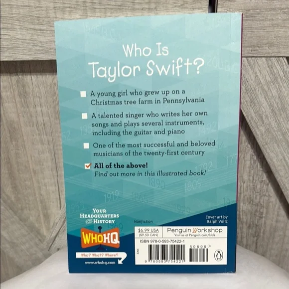 Who Is Taylor Swift? Kids Book - Picture 2 of 3